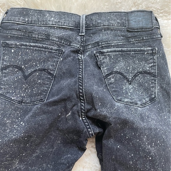 Levi's 710 Super Skinny Black Acid Wash Stretch Jeans Size 31 - Picture 5 of 5